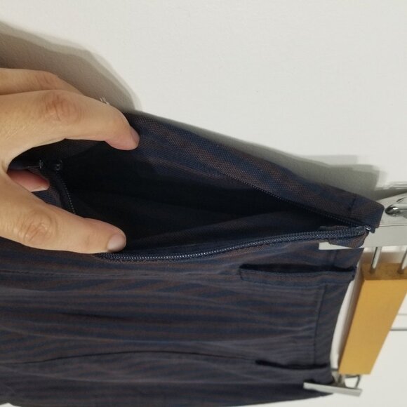 Tristan & Iseut Cotton & Linen Vintage Striped Button-Front Midi Skirt - Picture 7 of 11